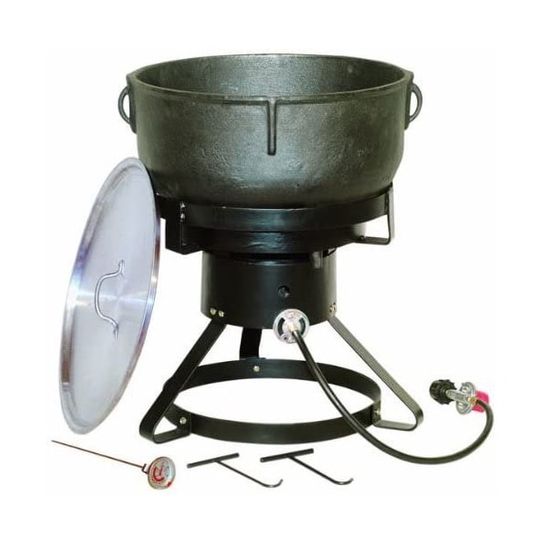 King Kooker Outdoor Cooker, 60K BTU, 10 Gallon Jambalaya Pot, Cast Iron 1740 - main